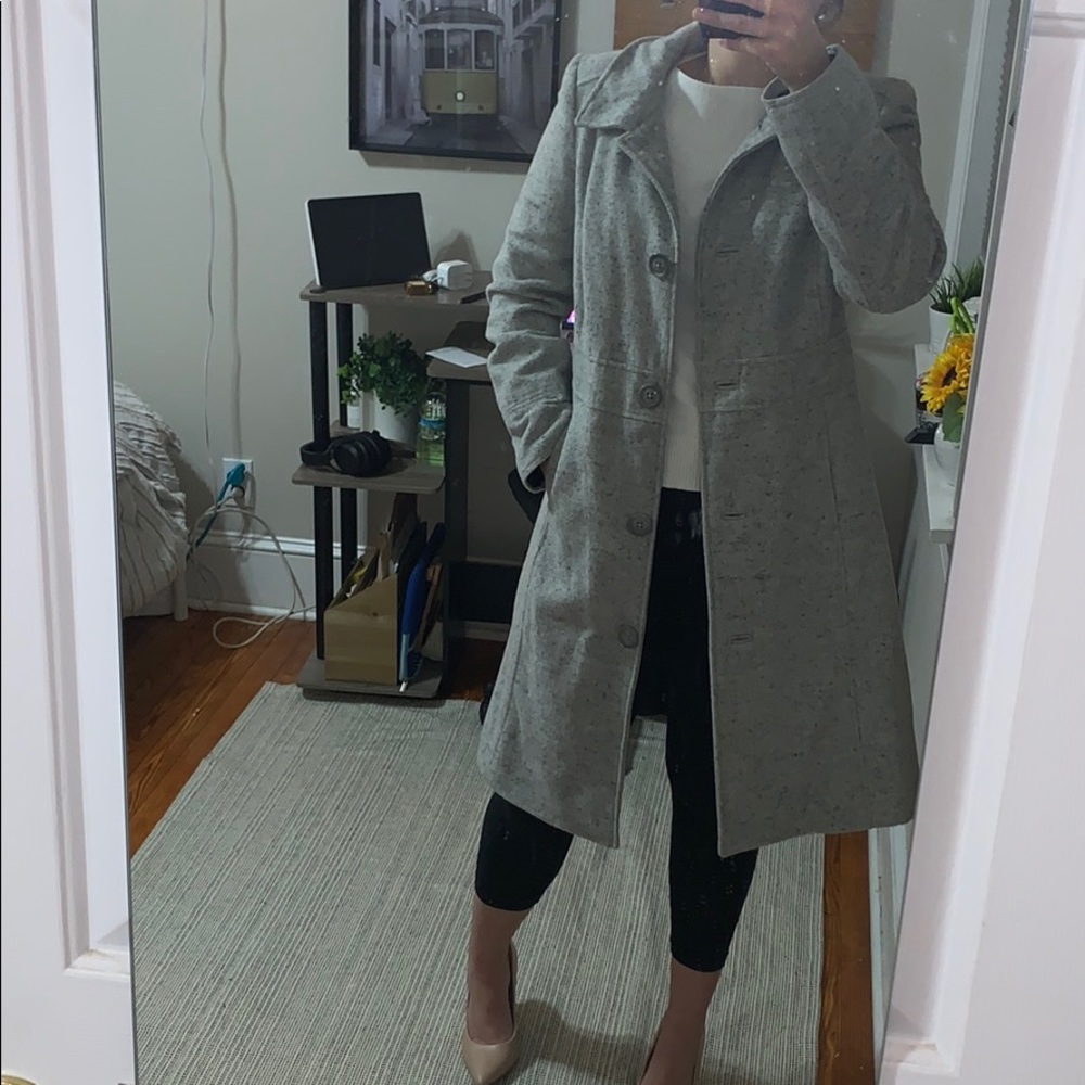 Grey Winter Trench Coat